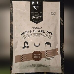 Henna medium brown hair and beard dye